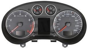 Audi, Kombiinstrument & display, A3 (8P) Kombiinstrument